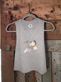 Sleevelss Crop T - Rise & Grind - Grey