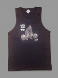 Men Tank Top Deadlifts Over Decaf