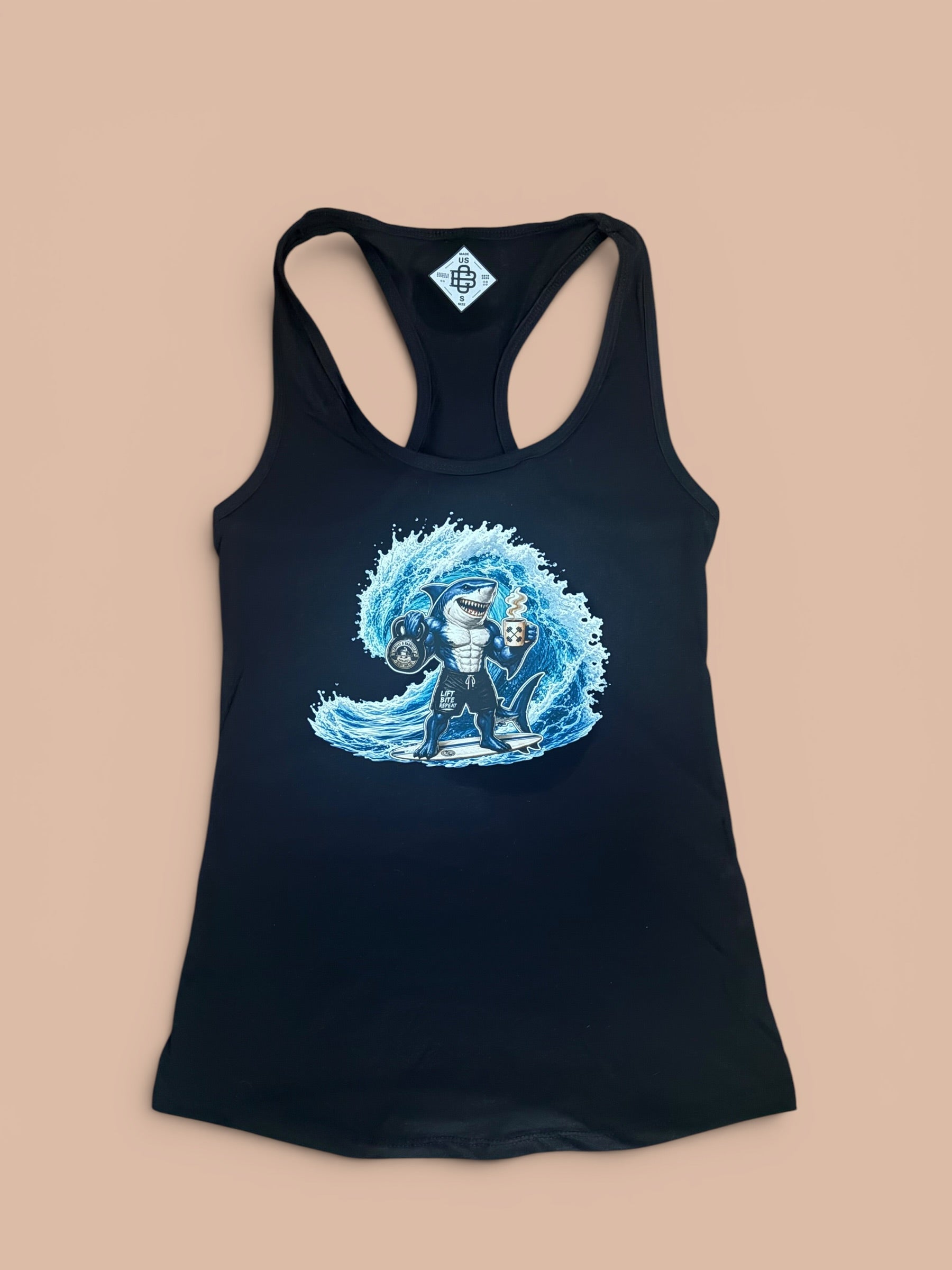 Racer Tank - Shark Week - Black