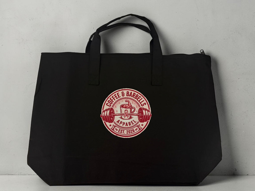 Breast Cancer Awareness Canvas Tote ( with zipper)