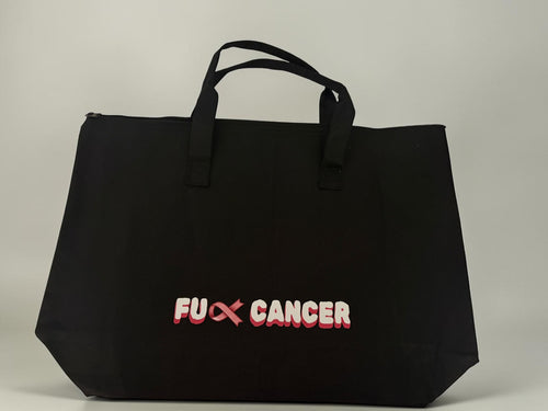 Breast Cancer Awareness Canvas Tote ( with zipper)