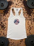 Racer Tank - Red, White & Blue - White